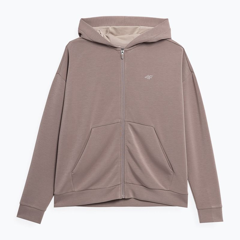 Women's yoga sweatshirt 4F brown 4FSS23TSWSF213-82S