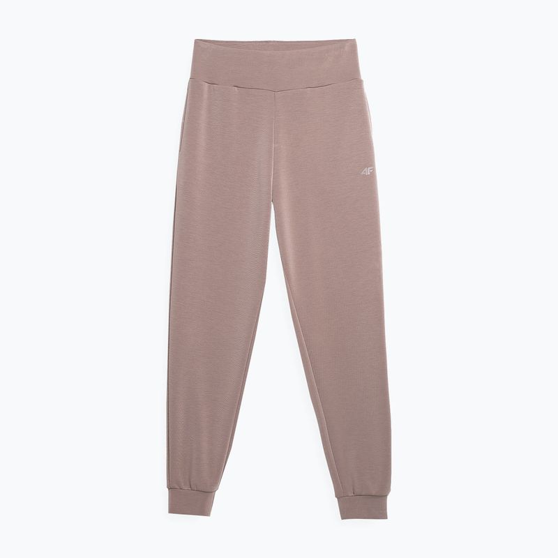 Women's training trousers 4F brown 4FSS23TTROF128-82S