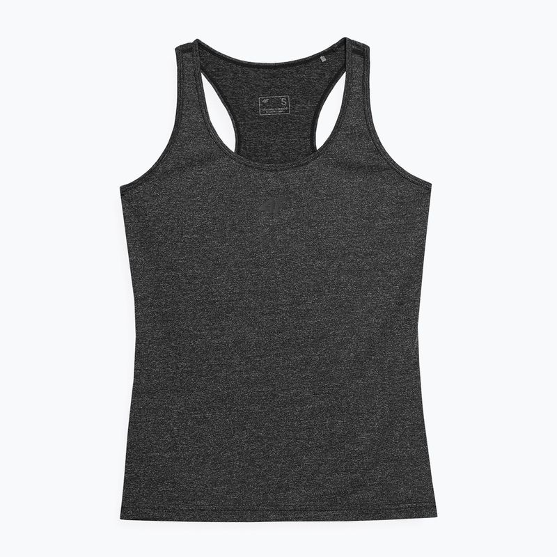 Women's training tank top 4F black 4FSS23TFTSF2640-20M