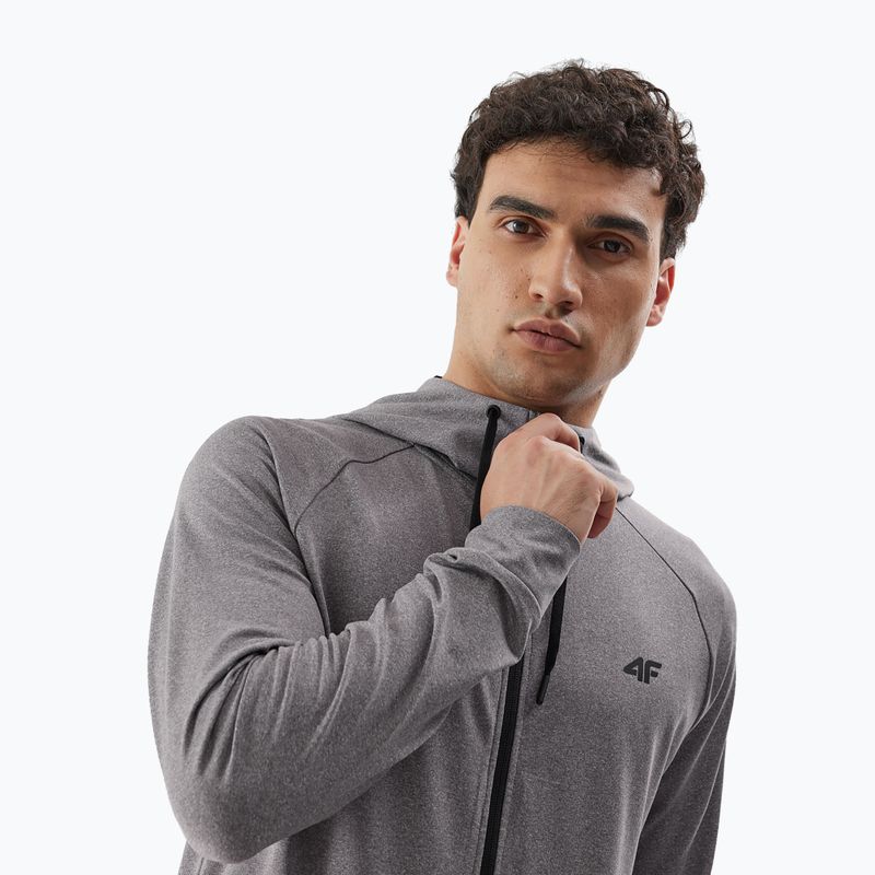 Men's training sweatshirt 4F M209 cold light grey melange 3