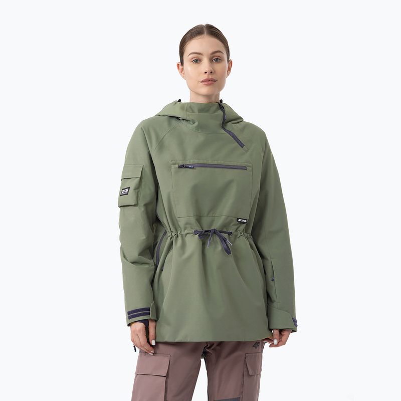 Women's snowboard jacket 4F F329 khaki