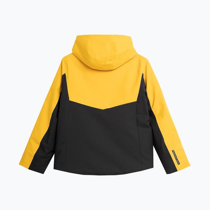 Children's ski jacket 4F M300 yellow 4