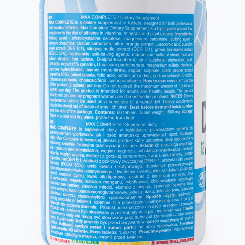 Max Complete Real Pharm vitamin and mineral complex 60 tablets 666695 3