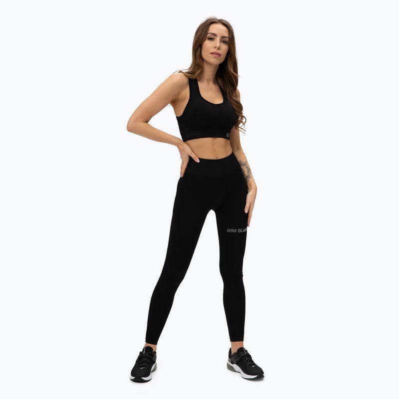 Women's training leggings Gym Glamour Push Up Deep Black 311 2