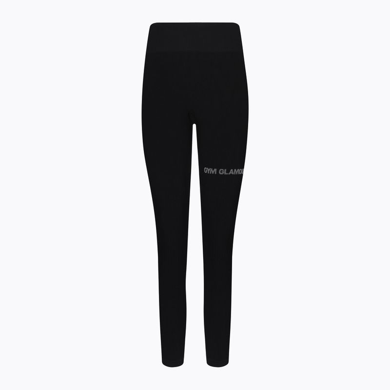 Women's training leggings Gym Glamour Push Up Deep Black 311 5