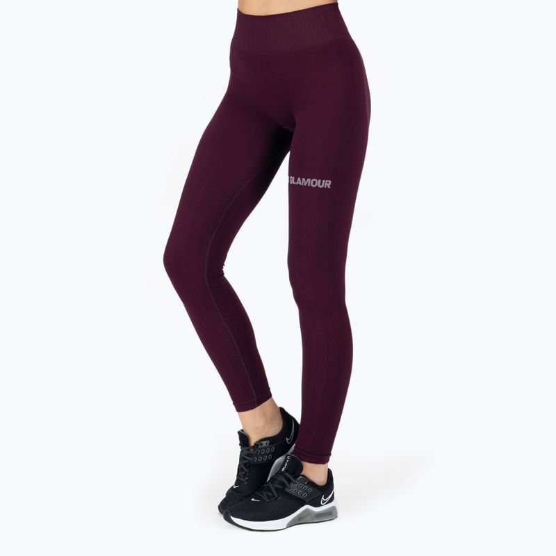 Women's training leggings GymGlamour Push Up Grape 314