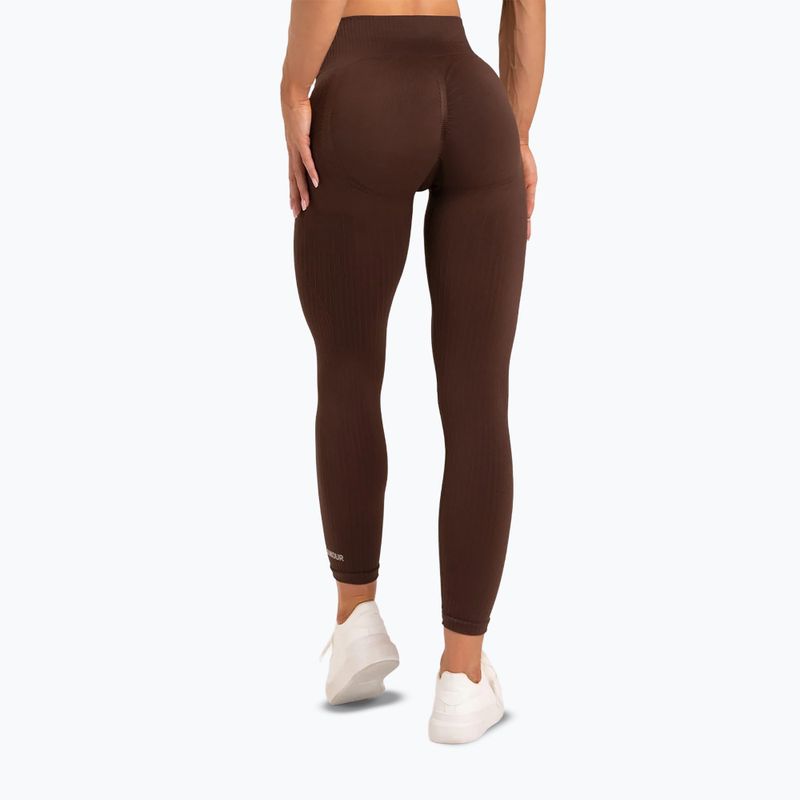 Women's training leggings Gym Glamour Push Up Chocolate 370 3