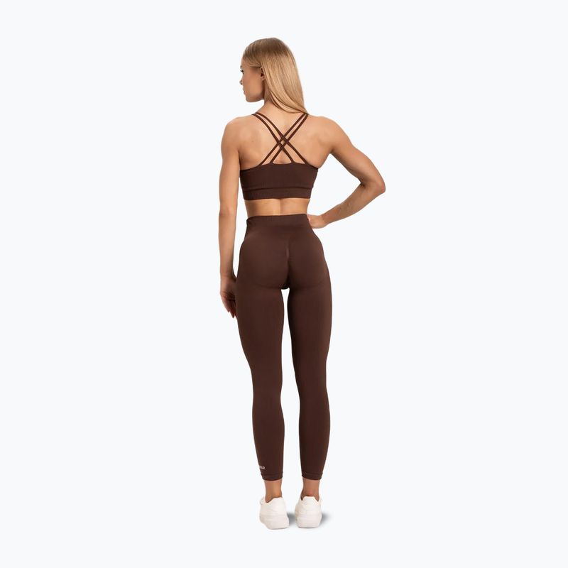 Women's training leggings Gym Glamour Push Up Chocolate 370 4