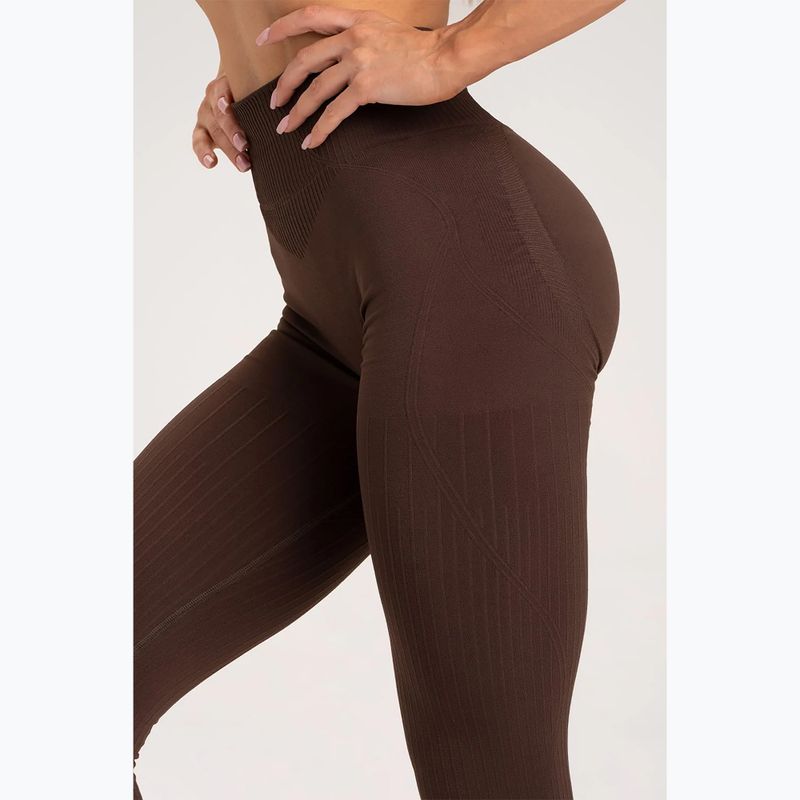Women's training leggings Gym Glamour Push Up Chocolate 370 7