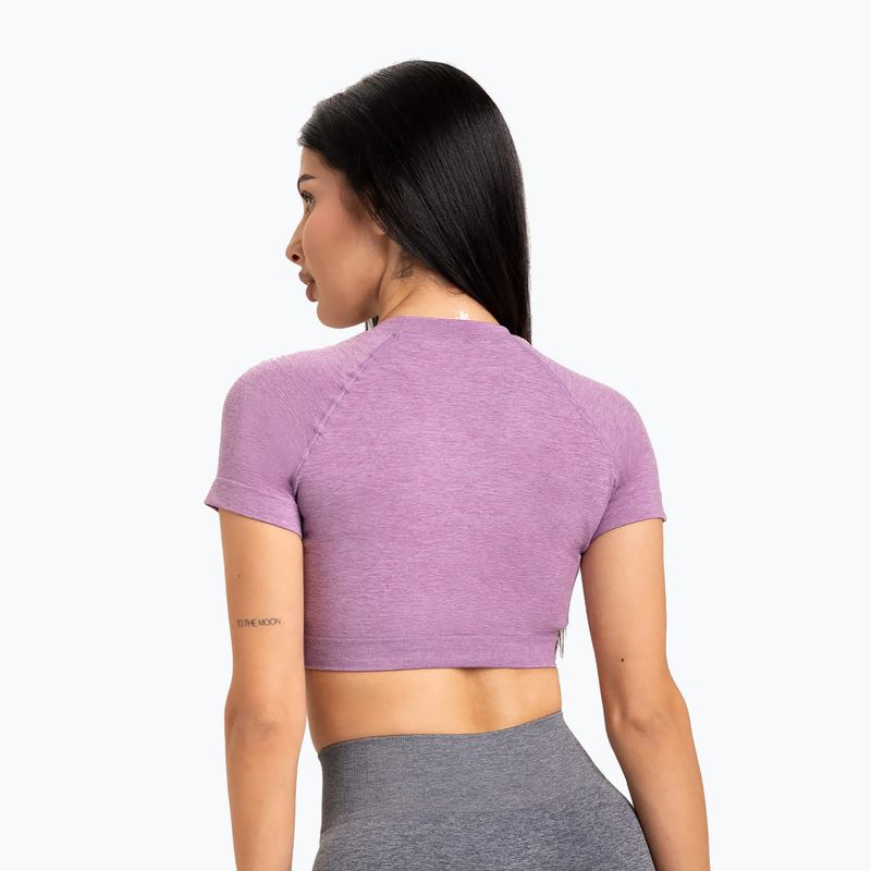 Women's training t-shirt Gym Glamour Seamless Rashguard lilac 2