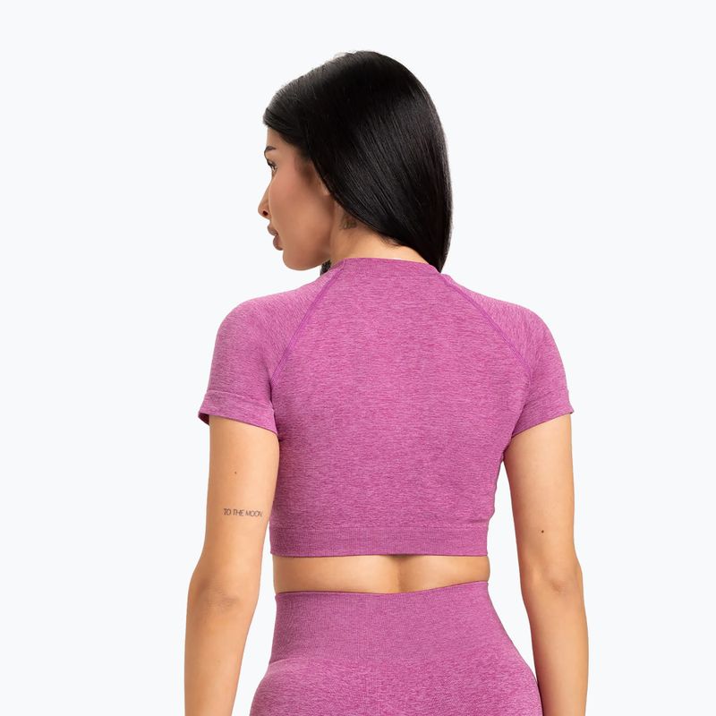 Women's training t-shirt Gym Glamour Seamless Rashguard pink 2