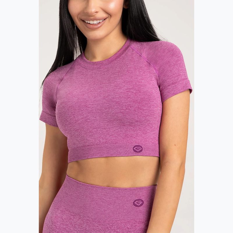 Women's training t-shirt Gym Glamour Seamless Rashguard pink 3