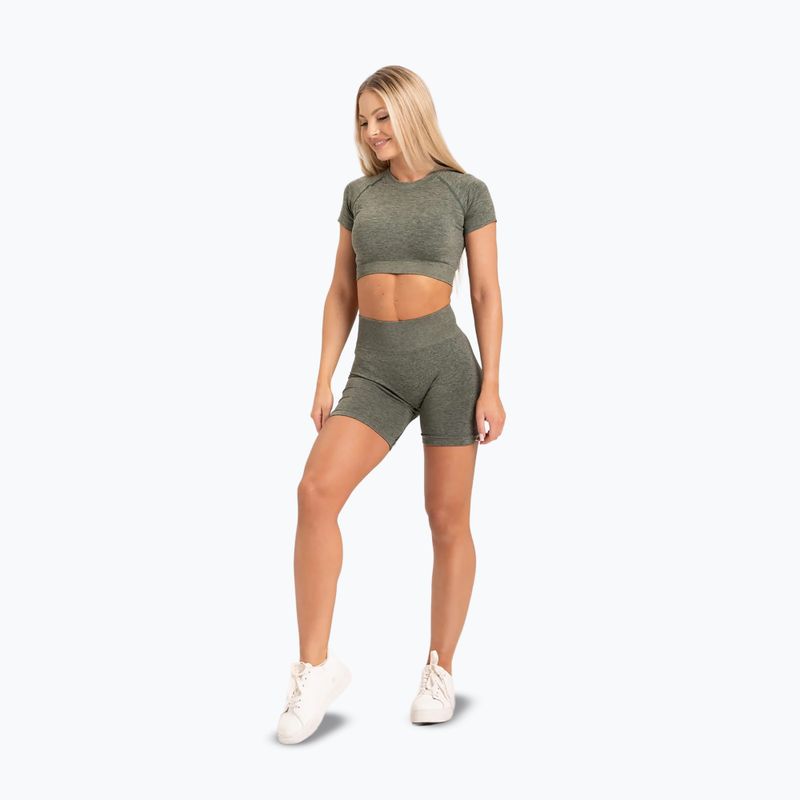 Women's training shorts Gym Glamour Seamless khaki 2