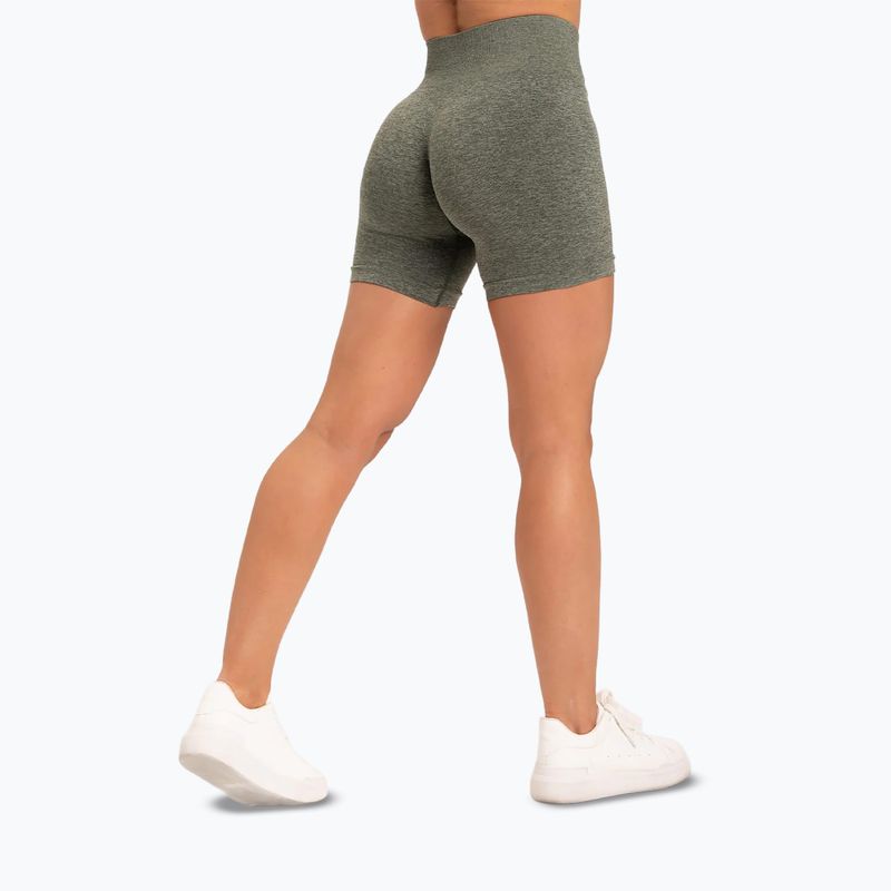 Women's training shorts Gym Glamour Seamless khaki 3