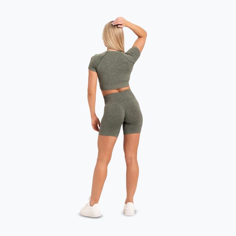 Women's training shorts Gym Glamour Seamless khaki 4