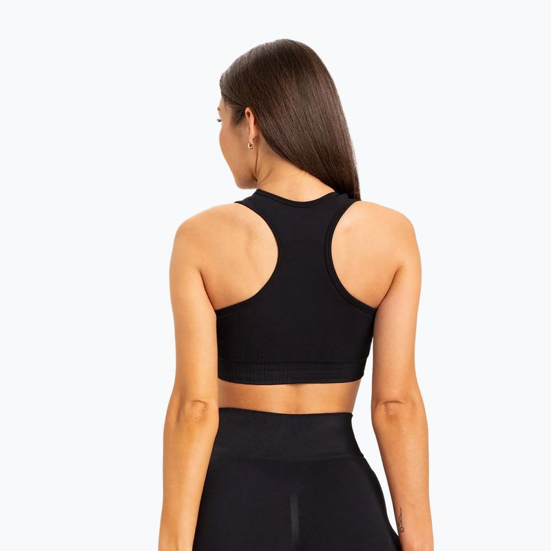 Gym Glamour Push Up Deep Black 319 fitness bra 2
