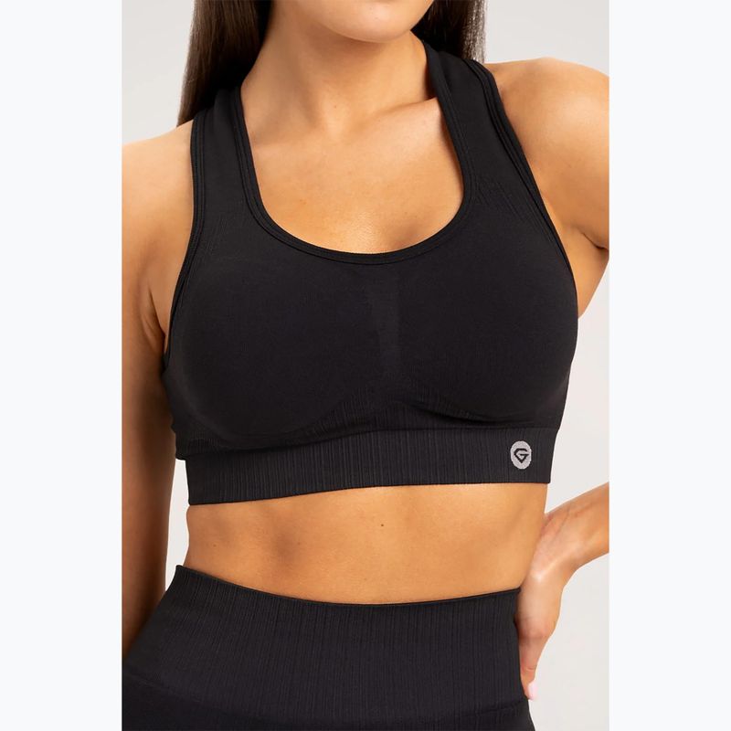 Gym Glamour Push Up Deep Black 319 fitness bra 3