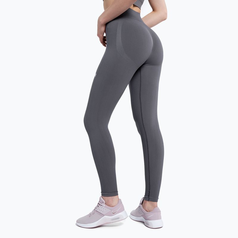 Women's training leggings Gym Glamour Push Up Grey 400 4