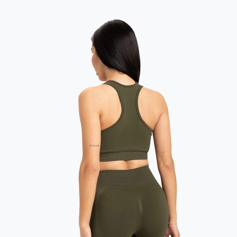 Gym Glamour Push Up Khaki 401 fitness bra 2