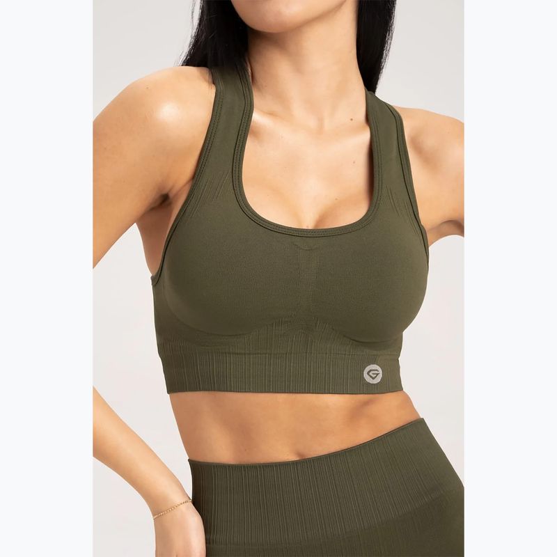 Gym Glamour Push Up Khaki 401 fitness bra 3