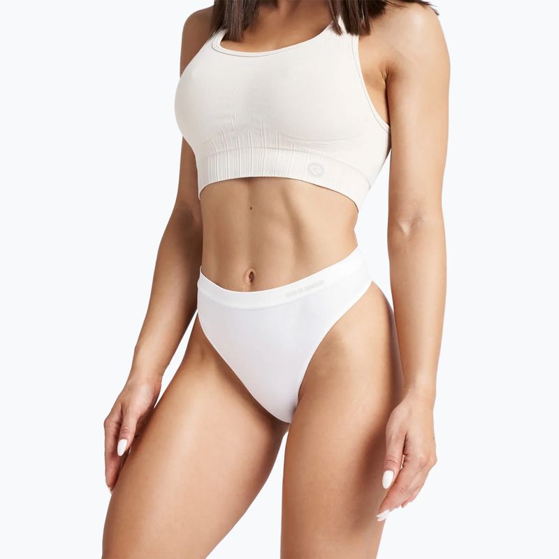 Women's Gym Glamour Thong White 414 4