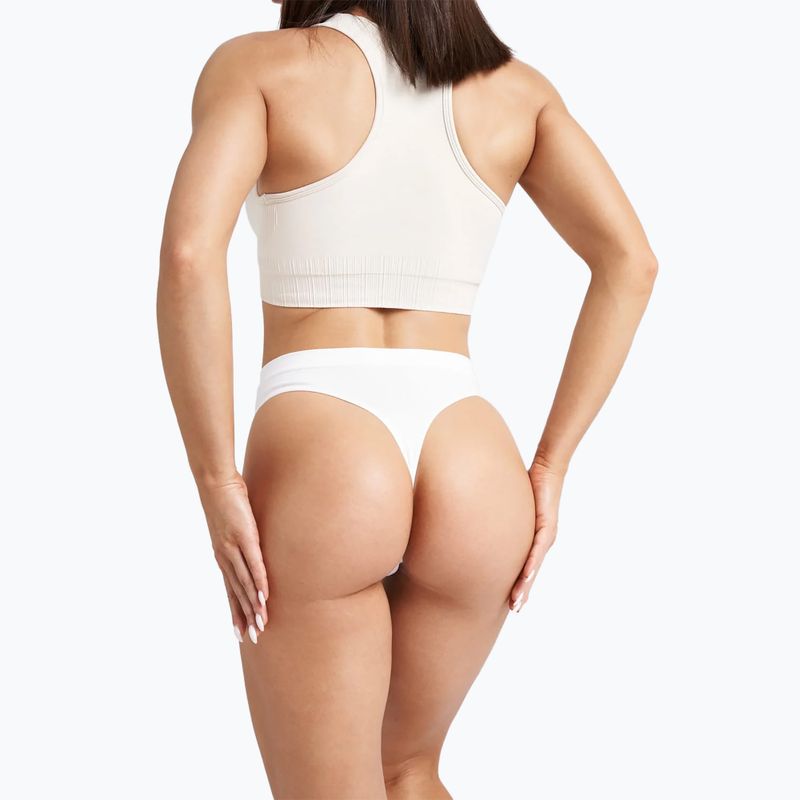 Women's Gym Glamour Thong White 414 5