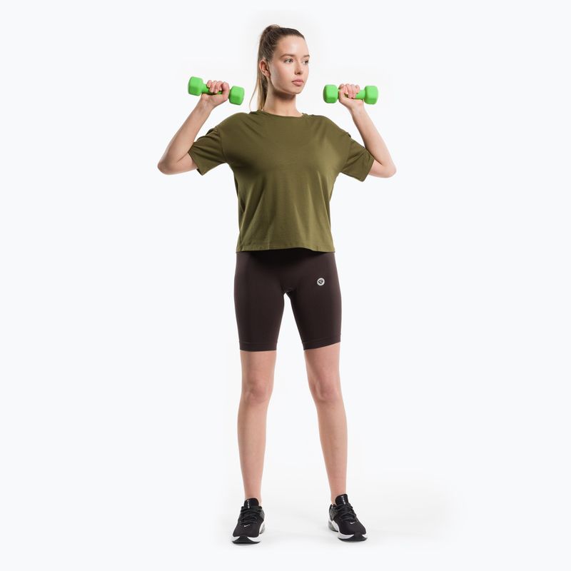 Women's workout shirt Gym Glamour V Khaki 423 2