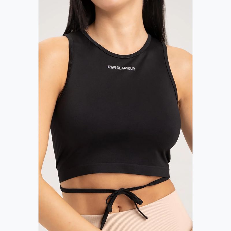 Women's Gym Glamour Tiered Training Top Black 440 3