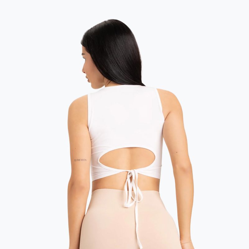 Women's workout top Gym Glamour Tied White 441 2