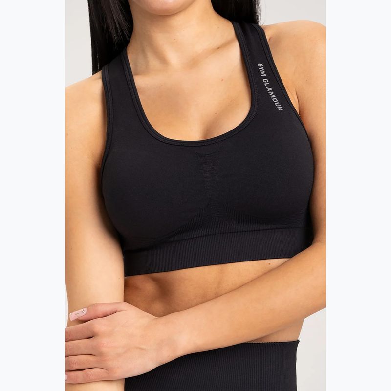 Gym Glamour Compress Black 458 fitness bra 3