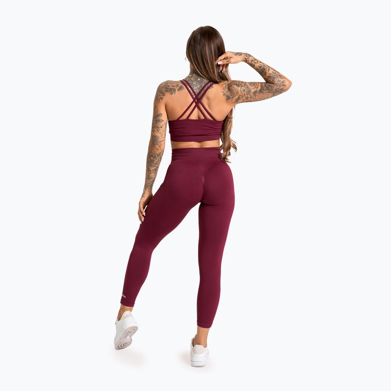 Women's training leggings Gym Glamour Push Up 2.0 merlot 3