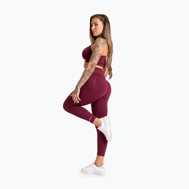 Women's training leggings Gym Glamour Push Up 2.0 merlot 4