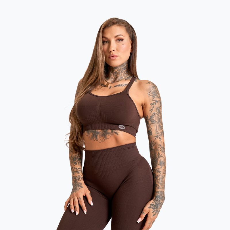 Women's training leggings Gym Glamour Push Up 2.0 chocolate 5