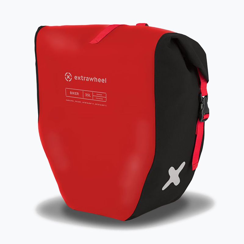 Extrawheel Biker 25L bike panniers 2 pcs black/red E0119 2