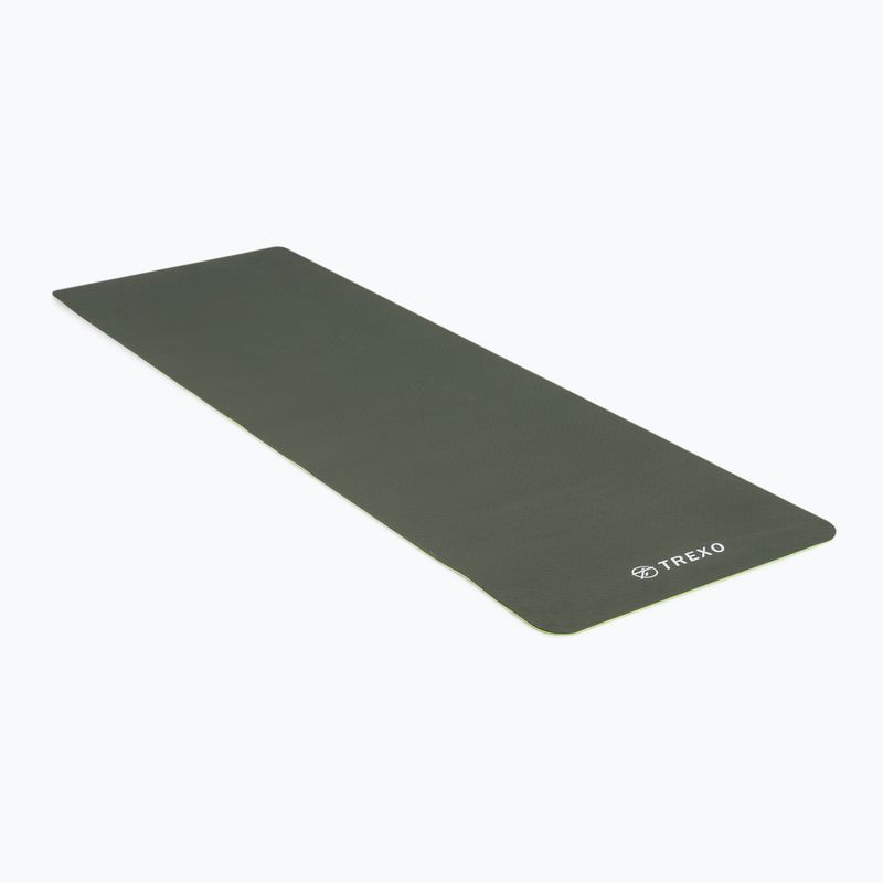 TREXO yoga mat TPE 2 6 mm green YM-T01Z