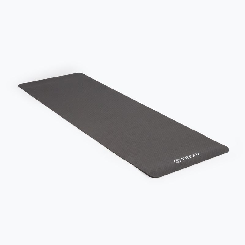 TREXO yoga mat TPE 6 mm black YM-T01C