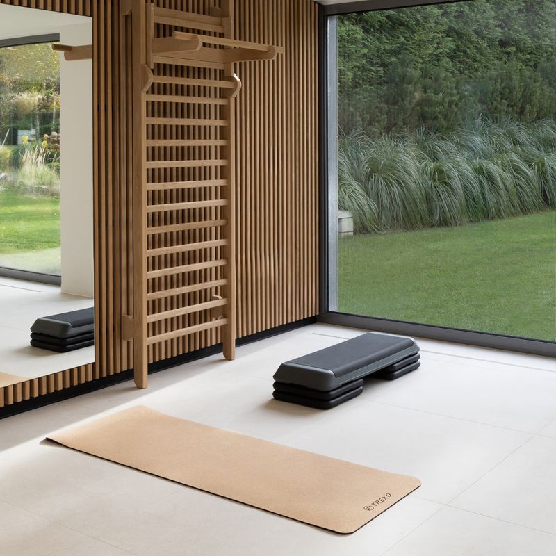 XTREXO Yoga mat TPE cork 6 mm black YM-C01C 3