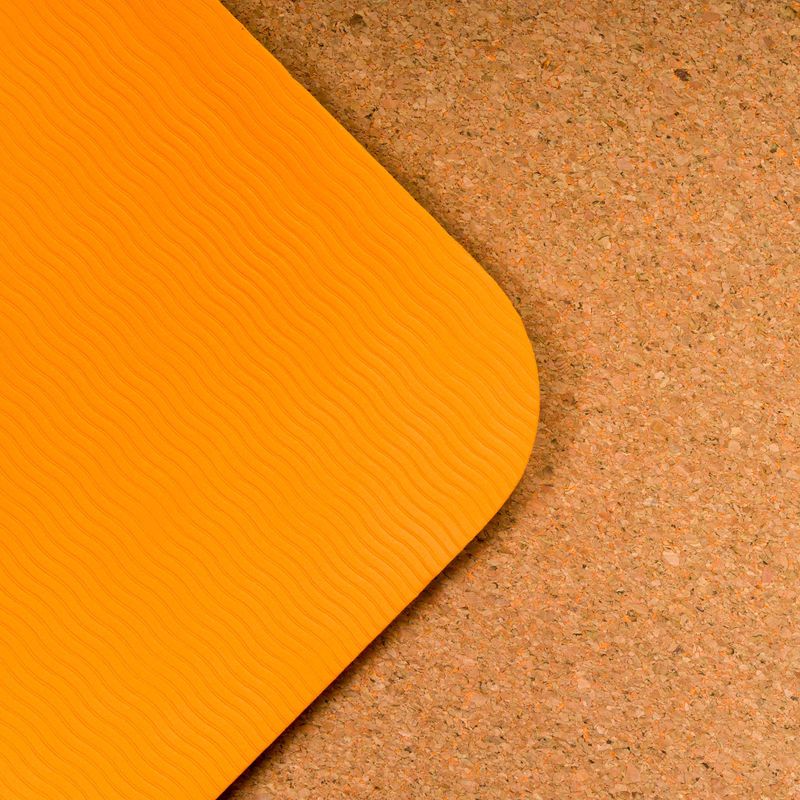 TREXO Yoga mat TPE cork 6 mm orange YM-C01P 6