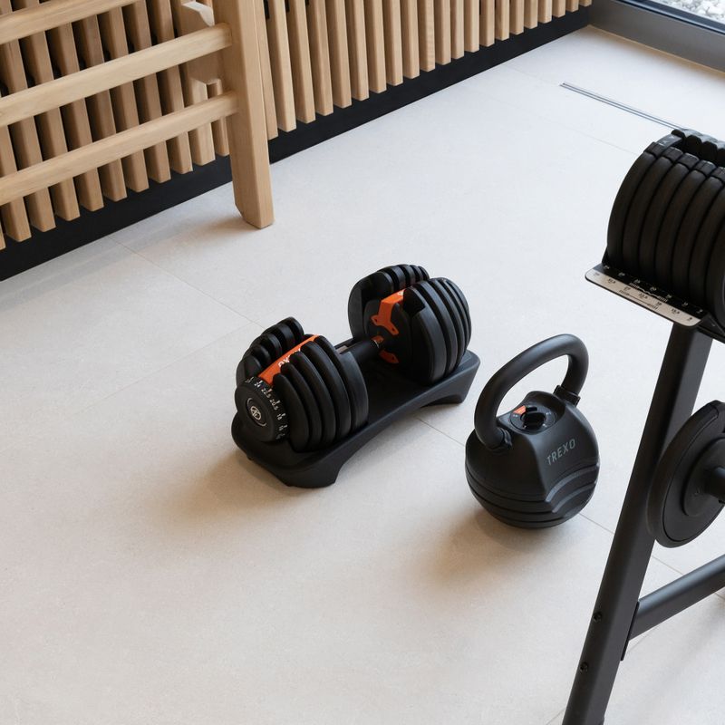 TREXO adjustable dumbbell black ADT-24 24 kg 7