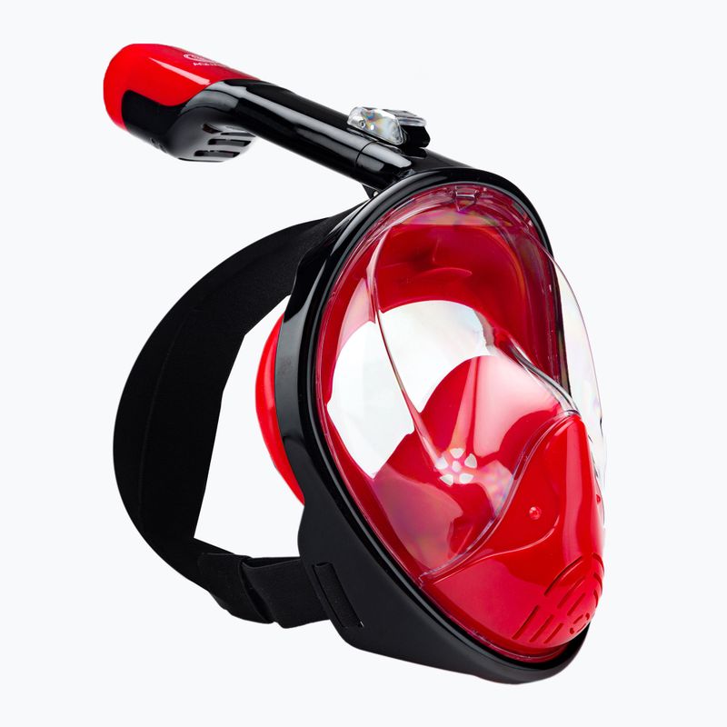 Full face mask for snorkelling AQUASTIC red SMA-01SC