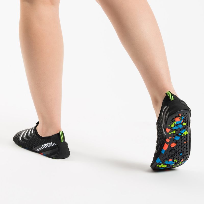 AQUASTIC Aqua water shoes black WS049 7