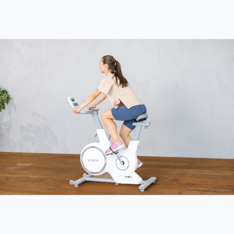 XTREXO stationary bike white EB-500S 8