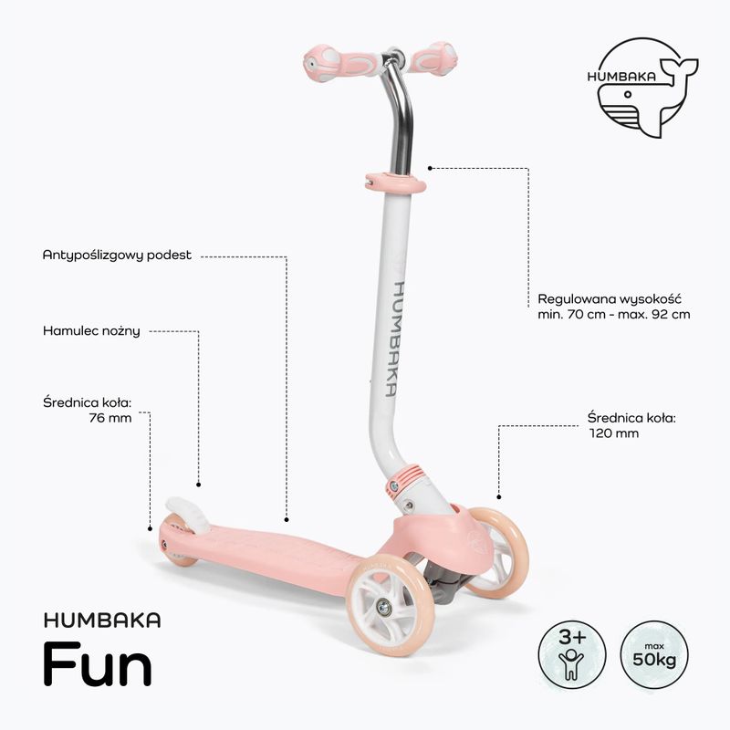 HUMBAKA Fun children's scooter pink KS001 2