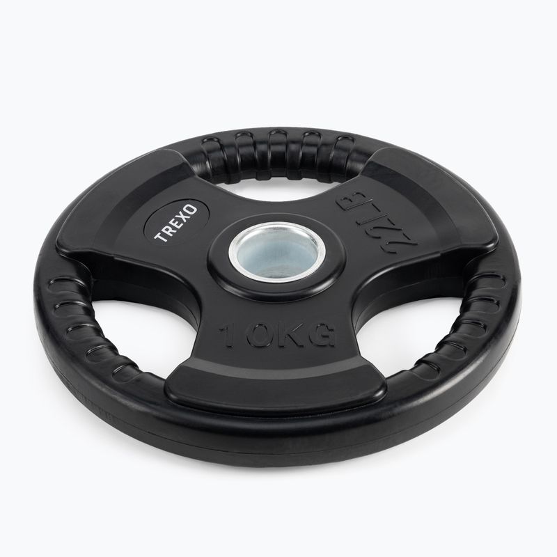 XTREXO black rubberised cast iron weight RW10 10 kg