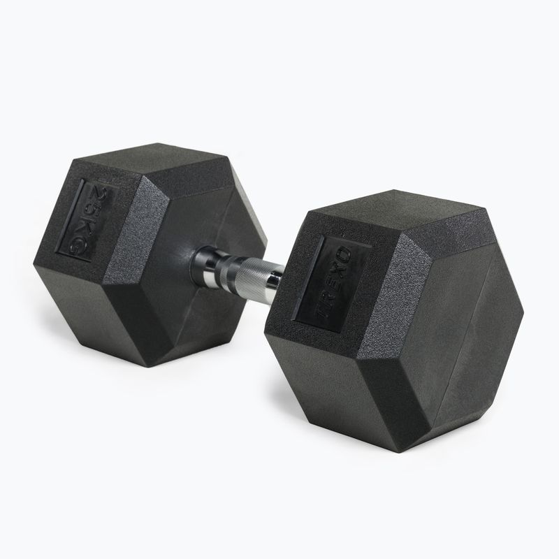 XTREXO Hex HXD250 rubberised dumbbell 25 kg