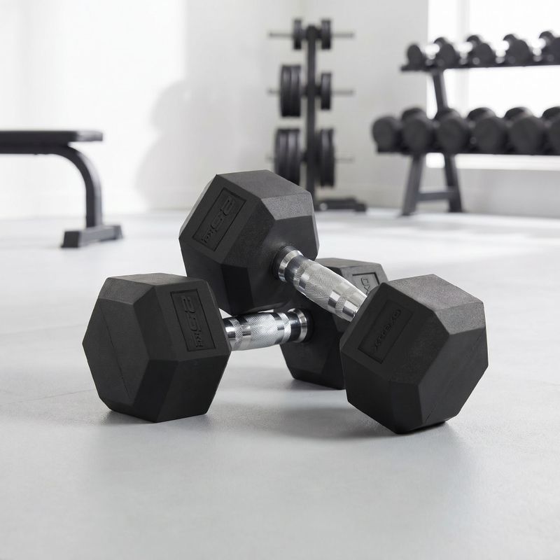 XTREXO Hex HXD250 rubberised dumbbell 25 kg 3