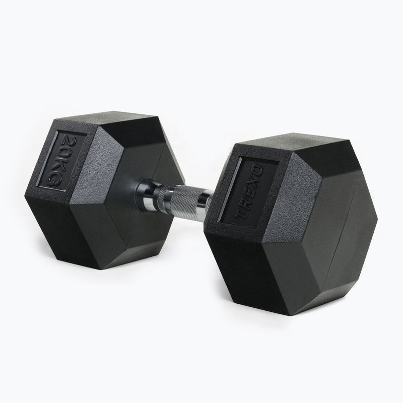 XTREXO Hex HXD200 20 kg rubberised dumbbells