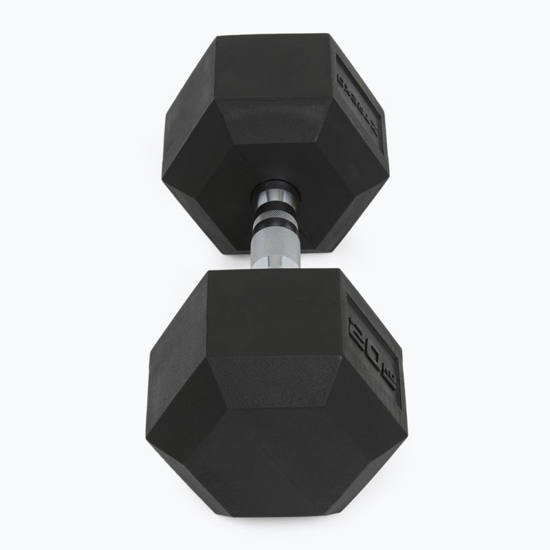 XTREXO Hex HXD200 20 kg rubberised dumbbells 6