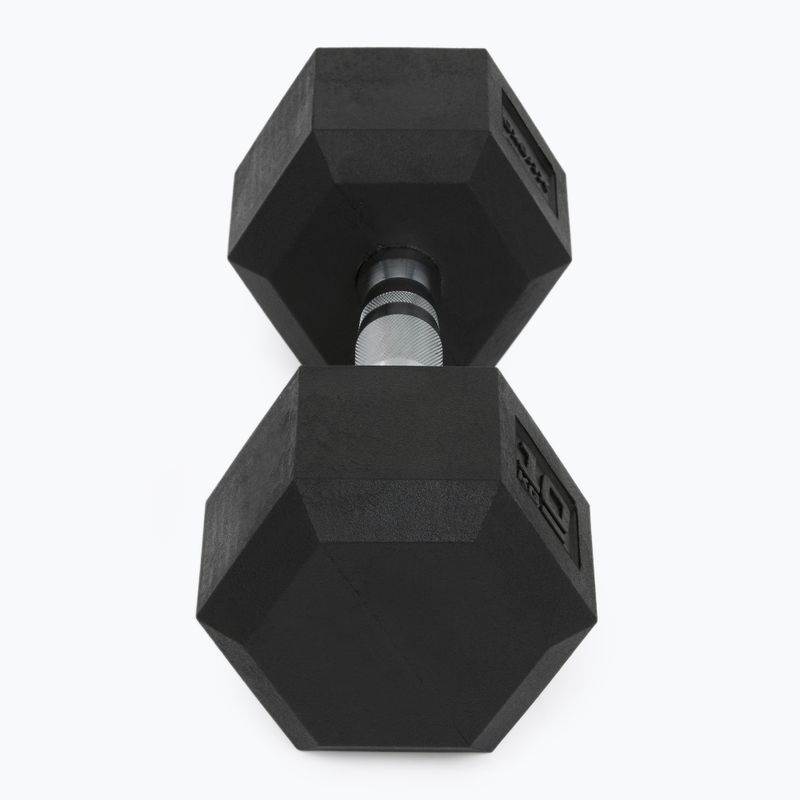 XTREXO Hex HXD100 rubberised dumbbell 10 kg 6
