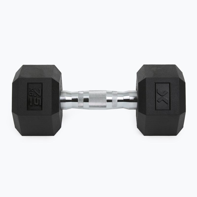 XTREXO Hex HXD75 rubberised dumbbell 7.5 kg 7